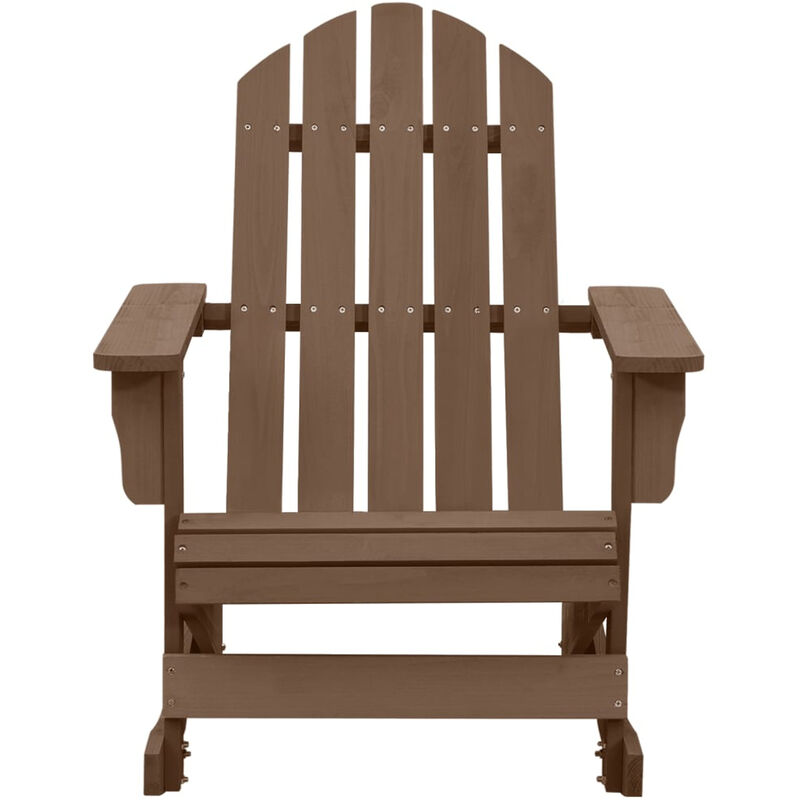 

Silla mecedora de jardin de madera marron