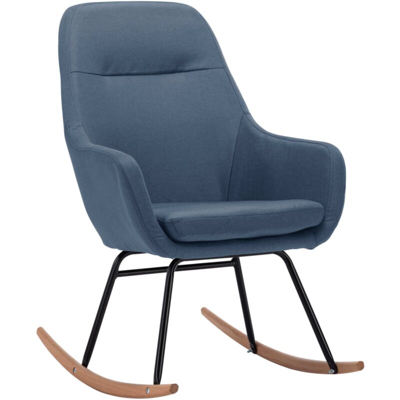 

Silla Mecedora de Tela Azul - Azul - Vidaxl
