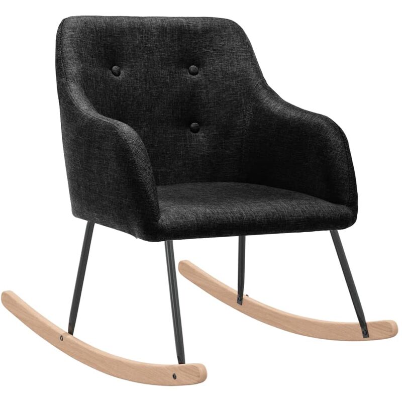 

Silla mecedora de tela negra