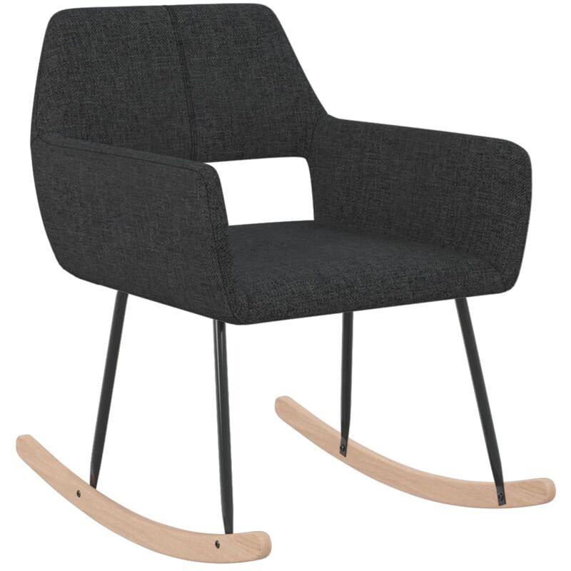 

Silla mecedora de tela negra