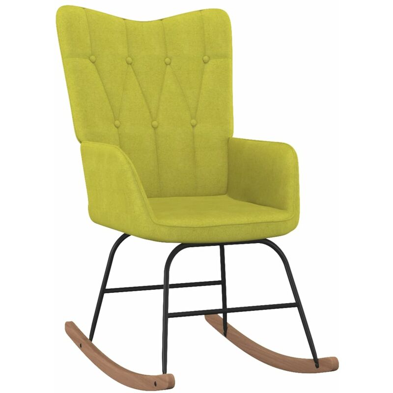 

Silla mecedora de tela verde