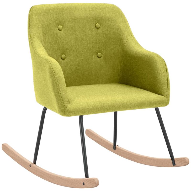 

Silla mecedora de tela verde