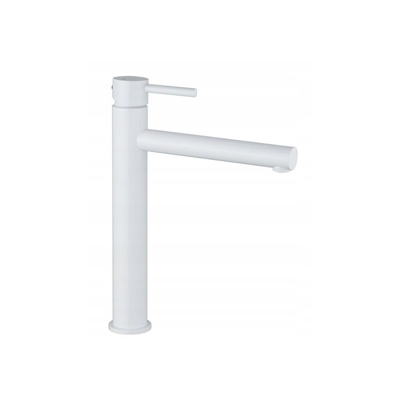 Desconocido - silla Mitigeur lavabo moderne bec haut en Laiton, économie d'eau, Blanc