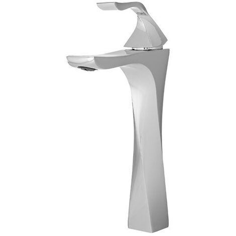 SILLA Mitigeur lavabo moderne bec haut en Laiton, économie d'eau, Chromé