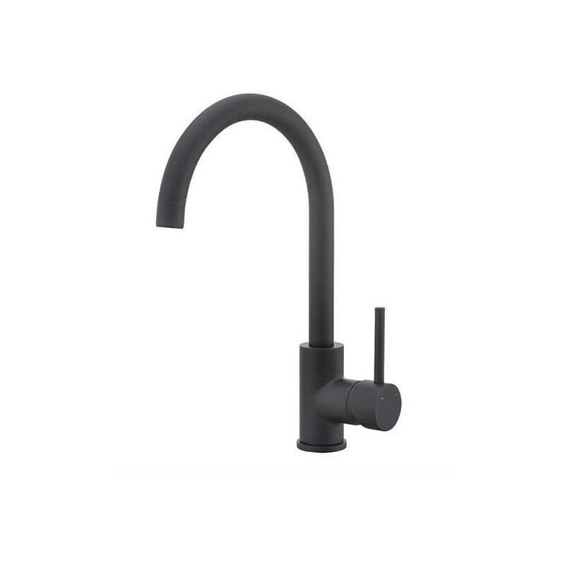 Desconocido - silla Mitigeur lavabo moderne bec haut en Laiton, économie d'eau, Noir