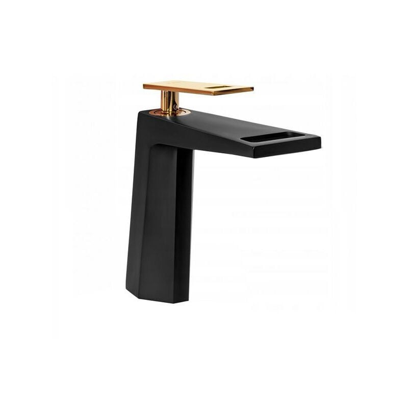 Desconocido - silla Mitigeur lavabo moderne en Laiton, cascade, Noir