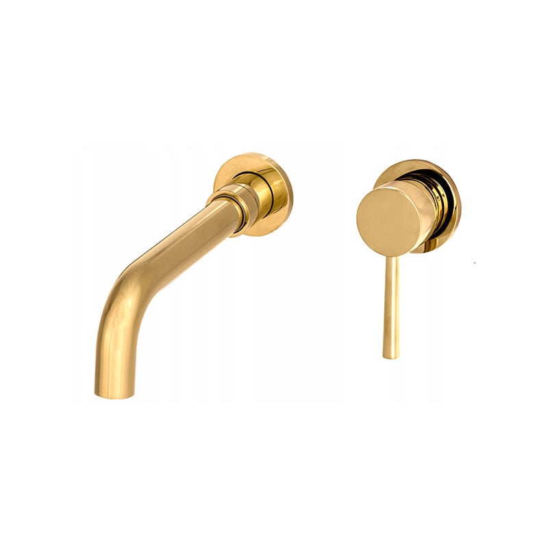 Desconocido - silla Mitigeur lavabo moderne en Laiton, mural à encastrer, Doré