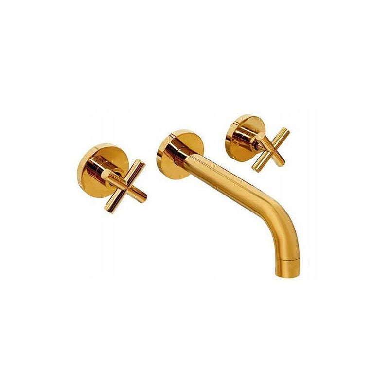 Desconocido - silla Mitigeur lavabo moderne en Laiton, mural à encastrer, Doré