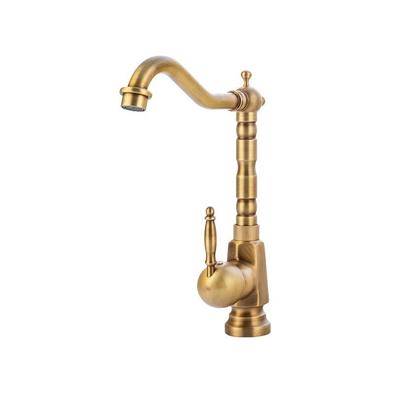 Desconocido - silla Mitigeur lavabo retro bec haut en Laiton, économie d'eau, Vintage doré