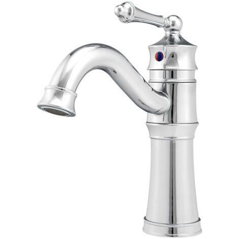 SILLA Mitigeur lavabo retro en Laiton, économie d'eau, Chromé