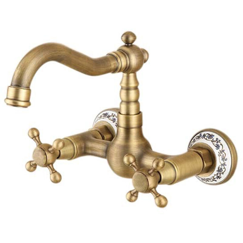 Desconocido - silla Mitigeur lavabo retro en Laiton, mural, Vintage doré