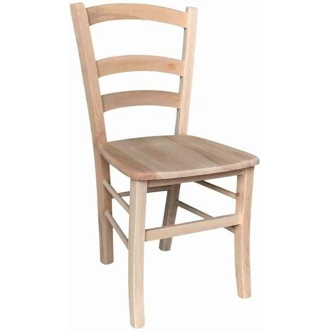 OKAFFAREFATTO Silla modelo Venezia con asiento de madera cruda para pintar