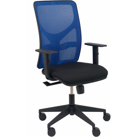 Silla Motilla malla azul asiento bali negro brazo regulable