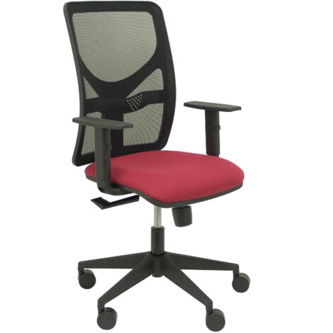 Silla Motilla malla negra asiento bali granate brazo regulable