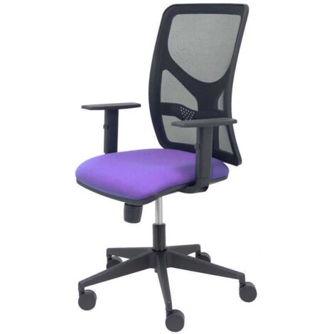 Silla Motilla malla negra asiento bali lila brazo regulable