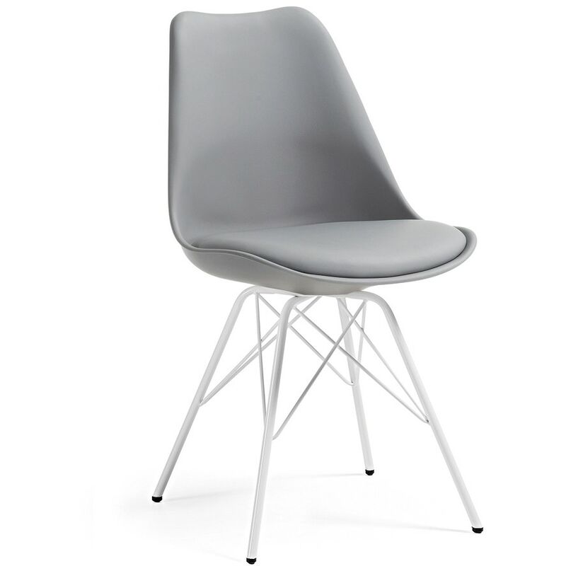 

Silla Stockholm Gris Patas Metal Grises