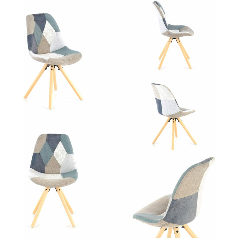 

Silla Stockholm Patchwork Gris/Azul