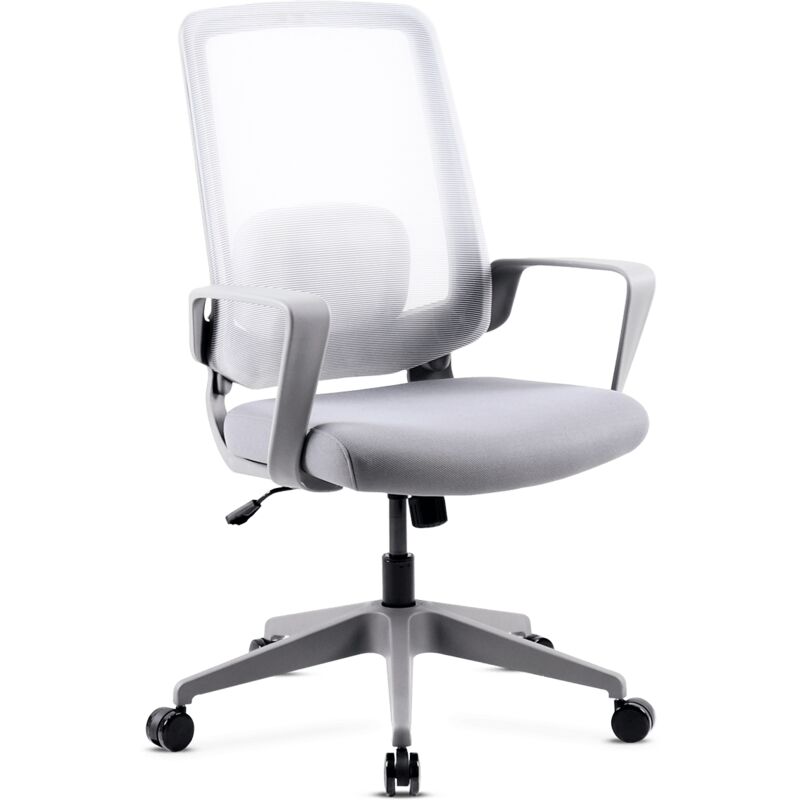 

Silla de oficina con ruedas, silla ergonomica para escritorio con altura regulable, silla para computadora con reposabrazos, silla giratoria con