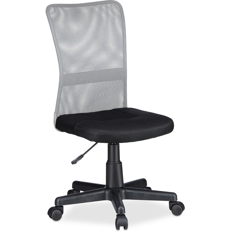 

Silla Oficina Ergonómica Regulable, 90 kg, Giratoria, Nailon-Tela-Plástico, 102 x 55 x 55 cm, Gris Claro