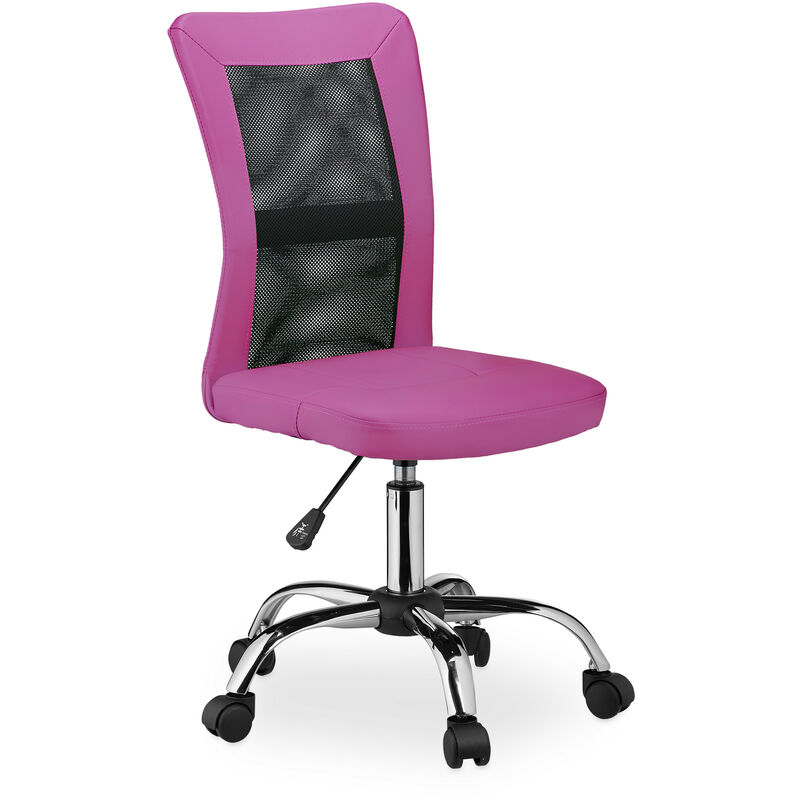 

Silla Oficina Ergonómica Transpirable, Giratoria, 90 kg, Piel Sintética, 102 x 55 x 55 cm, Fucsia