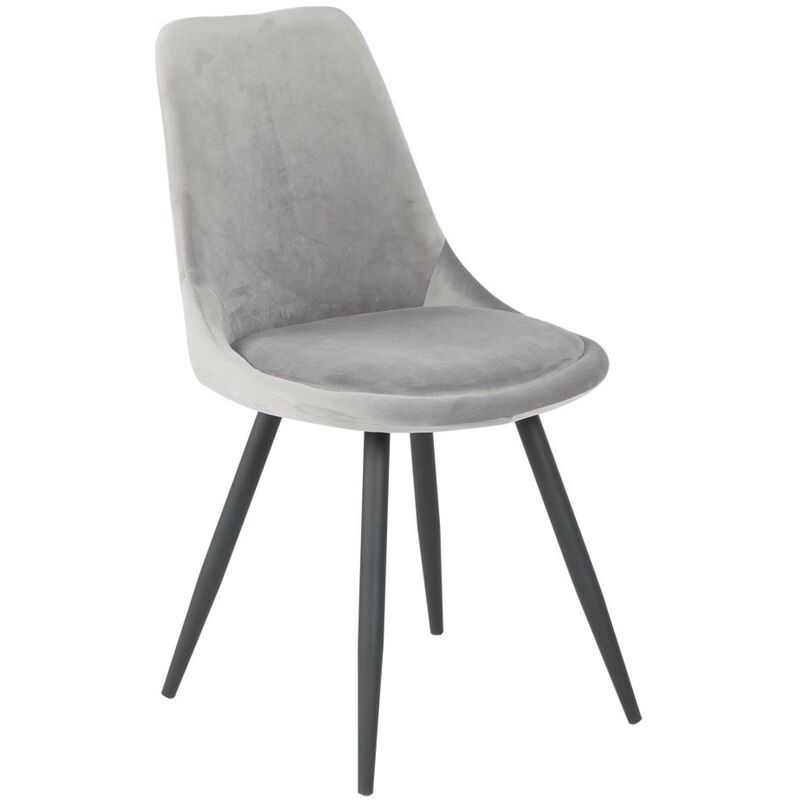 

Silla OLD BLACK, metal, terciopelo gris