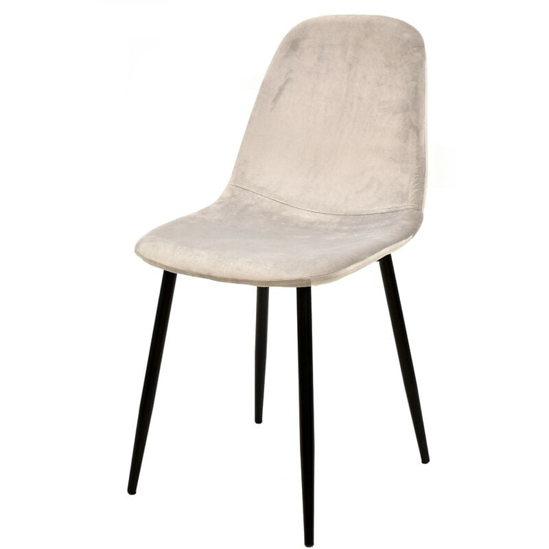 

Silla OLSEN, metal, terciopelo gris