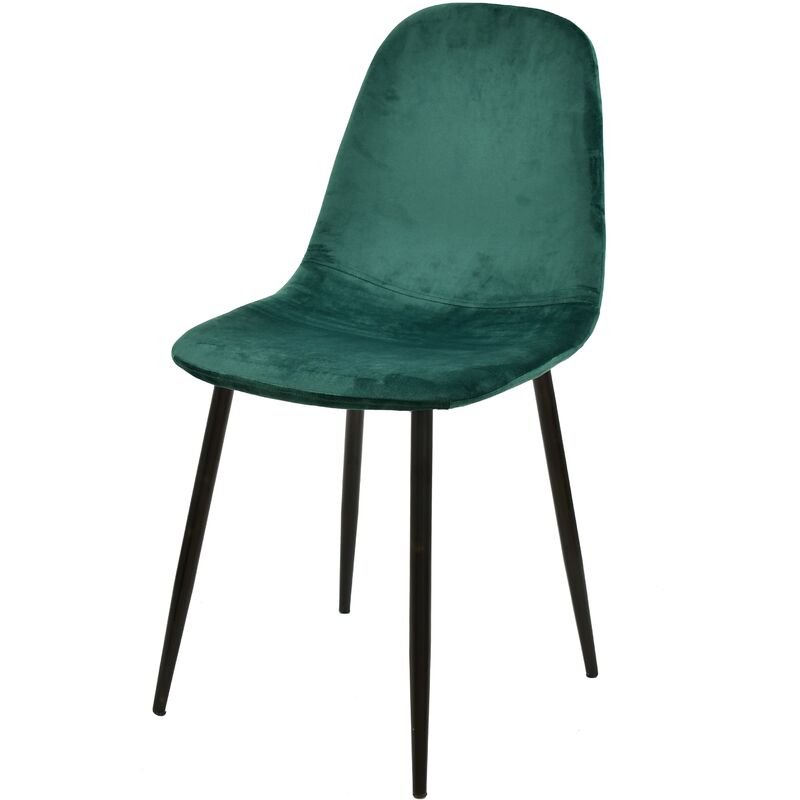 

Silla OLSEN, metal, terciopelo verde