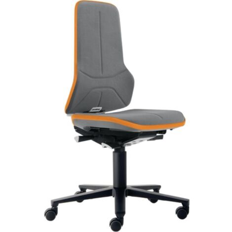 Silla operativa giratoria con ruedas neón tejido Supertec gris gris 450-620mm BIMOS
