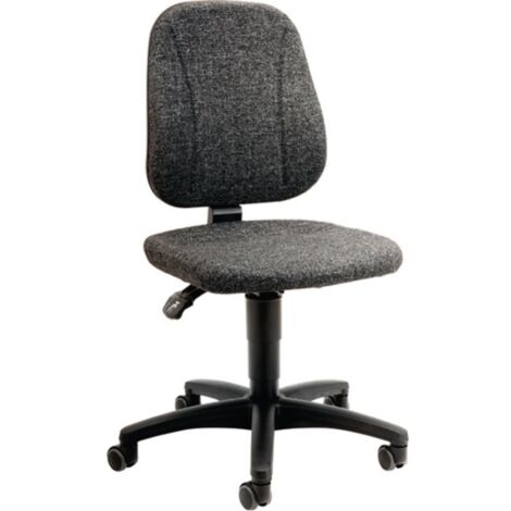 Silla operativa giratoria Unitec con ruedas tapizado en tela gris 440-620mm BIMOS