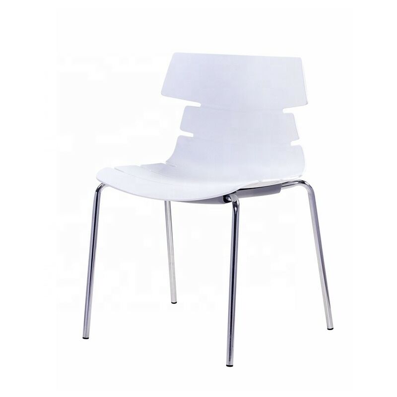 

BHD - Silla ORÁN, apilable, cromada, polipropileno blanco