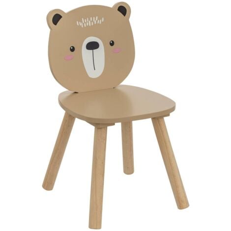 ATMOSPHERA Silla infantil oso Douceur Madera Natural