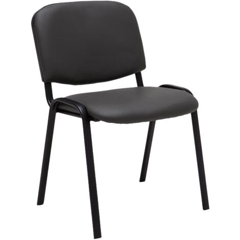 Silla para conferencias de diseño clásico con asiento acolchado en sintético gris BUR10069