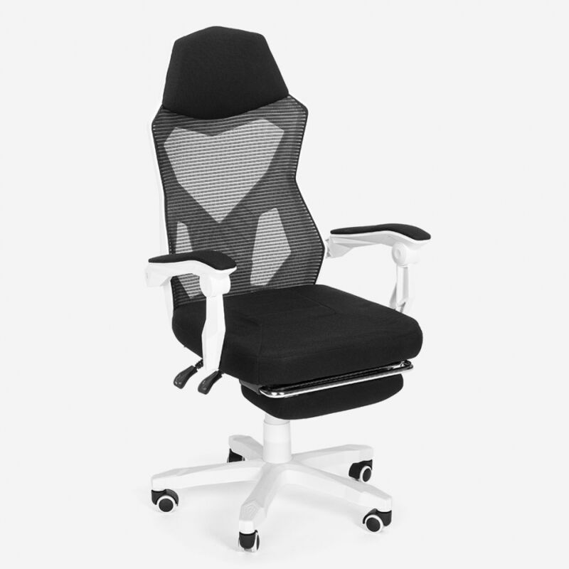 

Silla gaming ergonómico transpirable con diseño futurista reposapiés Gordian Plus