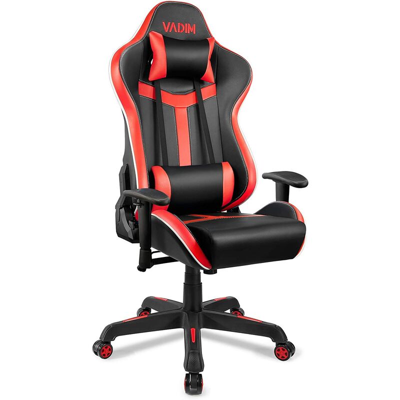 

Silla para Juegos Silla de Oficina de Gran Formato, Silla Ergonómica Gamer, Capacidad de Carga 230 kg, Cojín lumbar Respaldo alto de Cuero Racing PU,