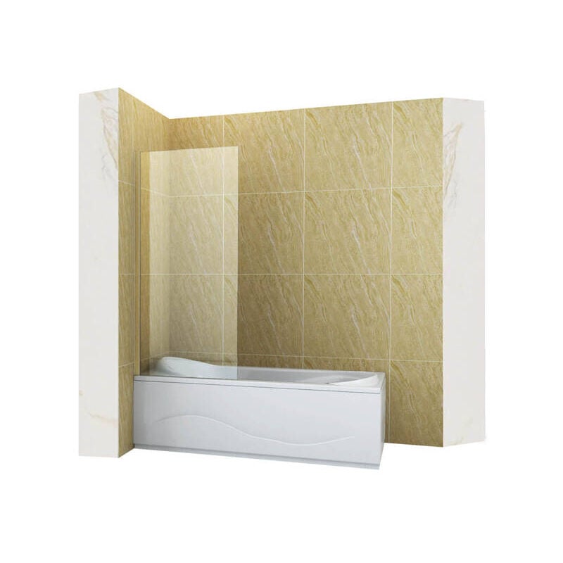 Desconocido - Silla Pare-baignoire aston, fixe, 50x150 cm, Doré brossé