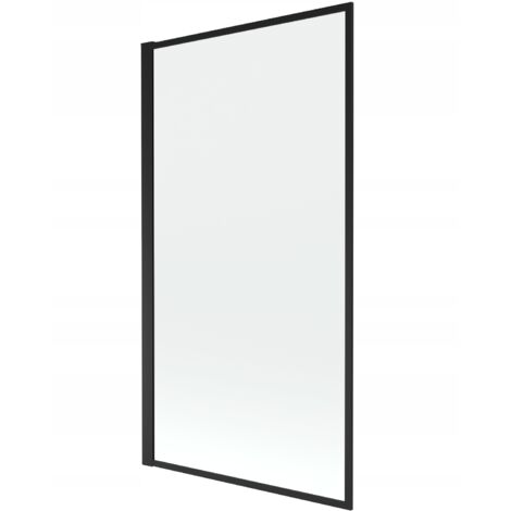 Silla Pare-baignoire fixe, 70x140 cm, Noir