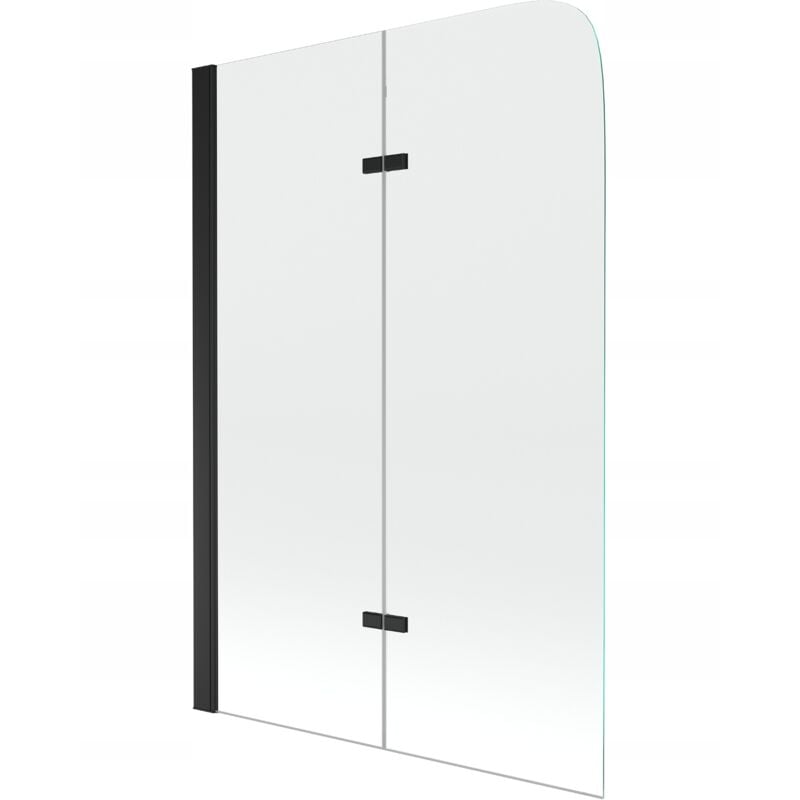 Silla Pare-baignoire fixe, 80x140 cm, Noir