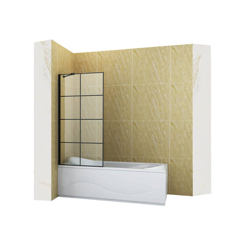 Desconocido - Silla Pare-baignoire madison+, fixe, 60x140 cm, Noir