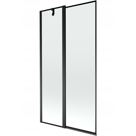 Silla Pare-baignoire pivotant, 100x150 cm, Noir