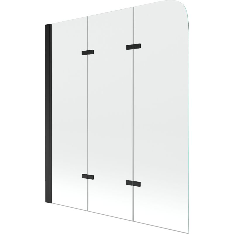 Desconocido - Silla Pare-baignoire pivotant, 120x140 cm, Noir