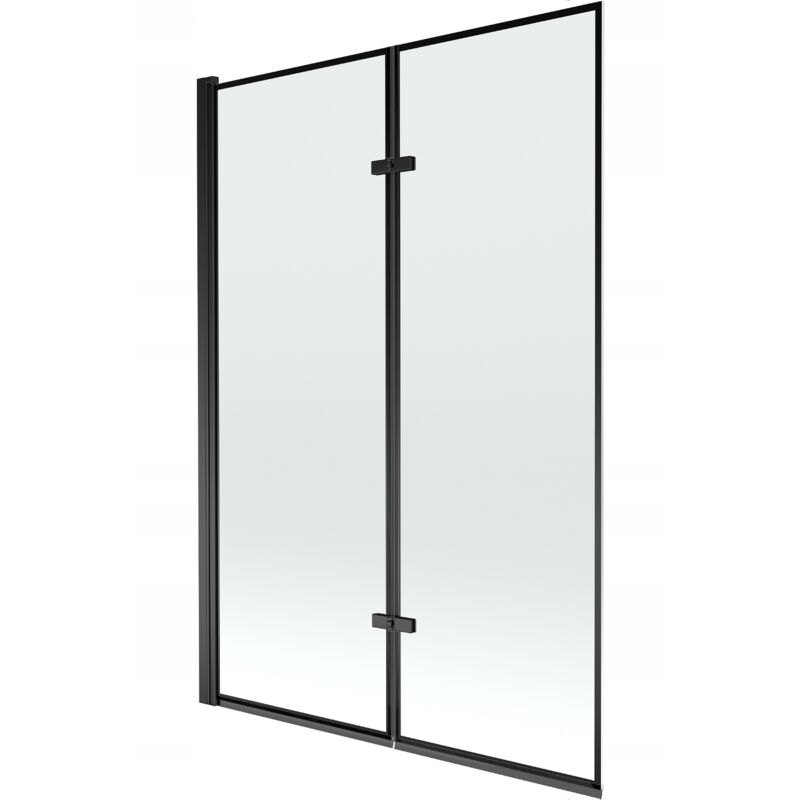 Desconocido - Silla Pare-baignoire pivotant, 120x150 cm, Noir