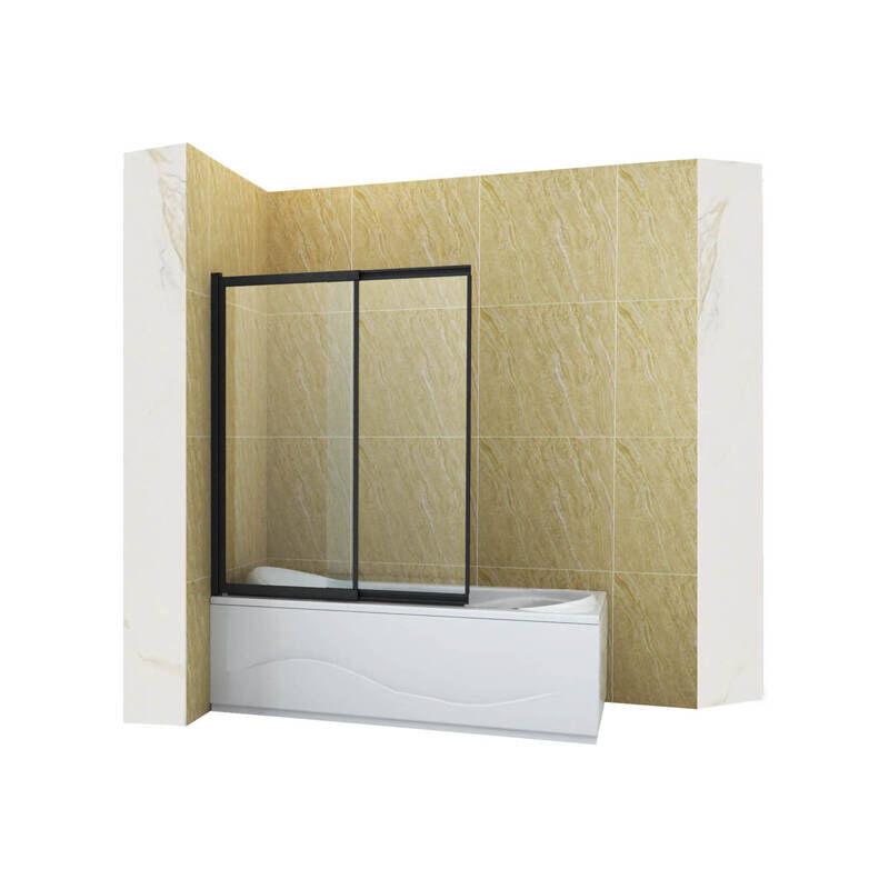 Desconocido - Silla Pare-baignoire spencer, rabattable, 100x150 cm, Noir