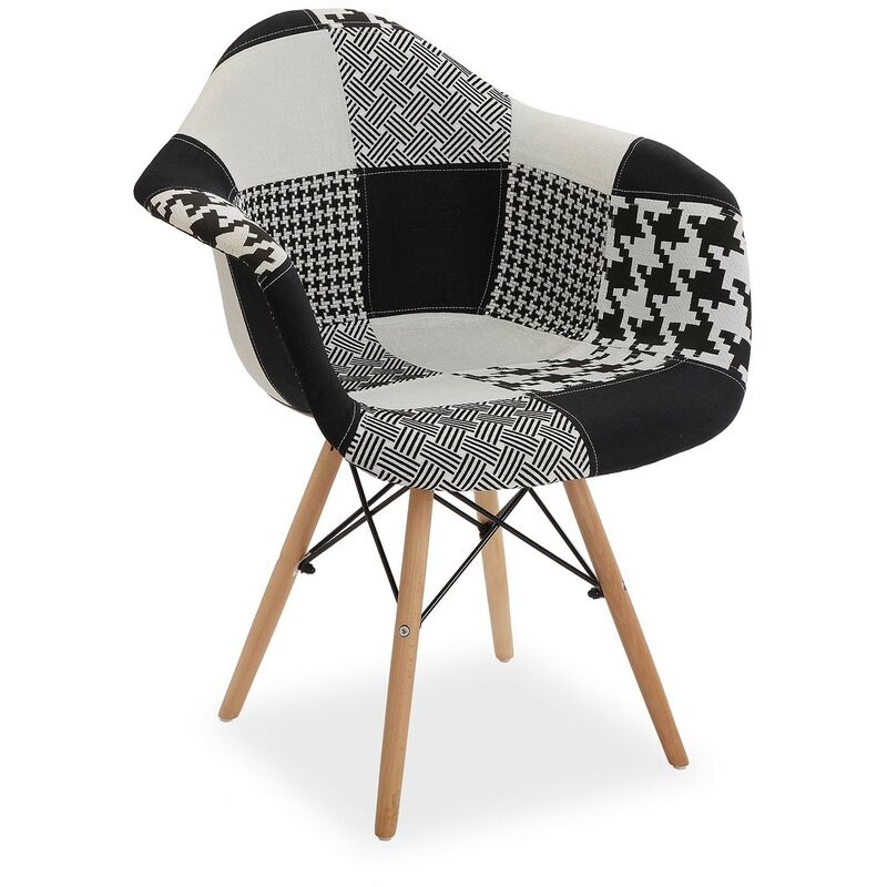 

Silla Patchwork B&W Brazos