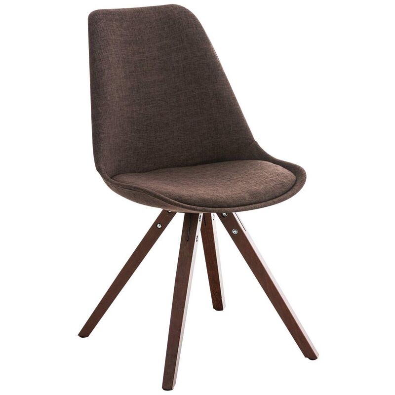 

Silla Pegleg Square En Tela & En Nogal Marrón