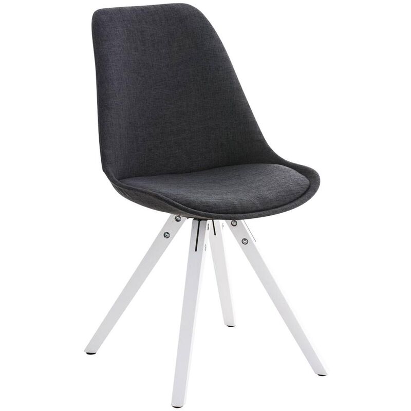 

Silla Pegleg Square En Tela & En Blanco Gris oscuro