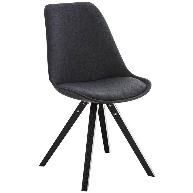 

Silla Pegleg Square En Tela & En Negro Gris oscuro
