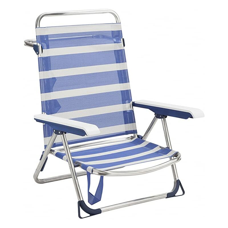 

Silla Cama Fibreline Aluminio Asa Rayas Azul