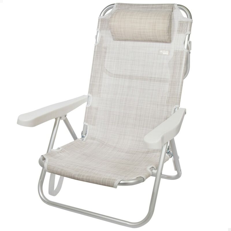 

Silla plegable multiposición aluminio Beach - beige - Aktive