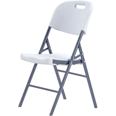 Silla plegable blanca 86,5 x 47 x 54 cm