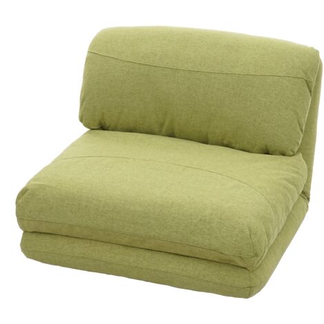 Silla plegable cama colchón sillón relax respaldo ajustable tela verde 040003100